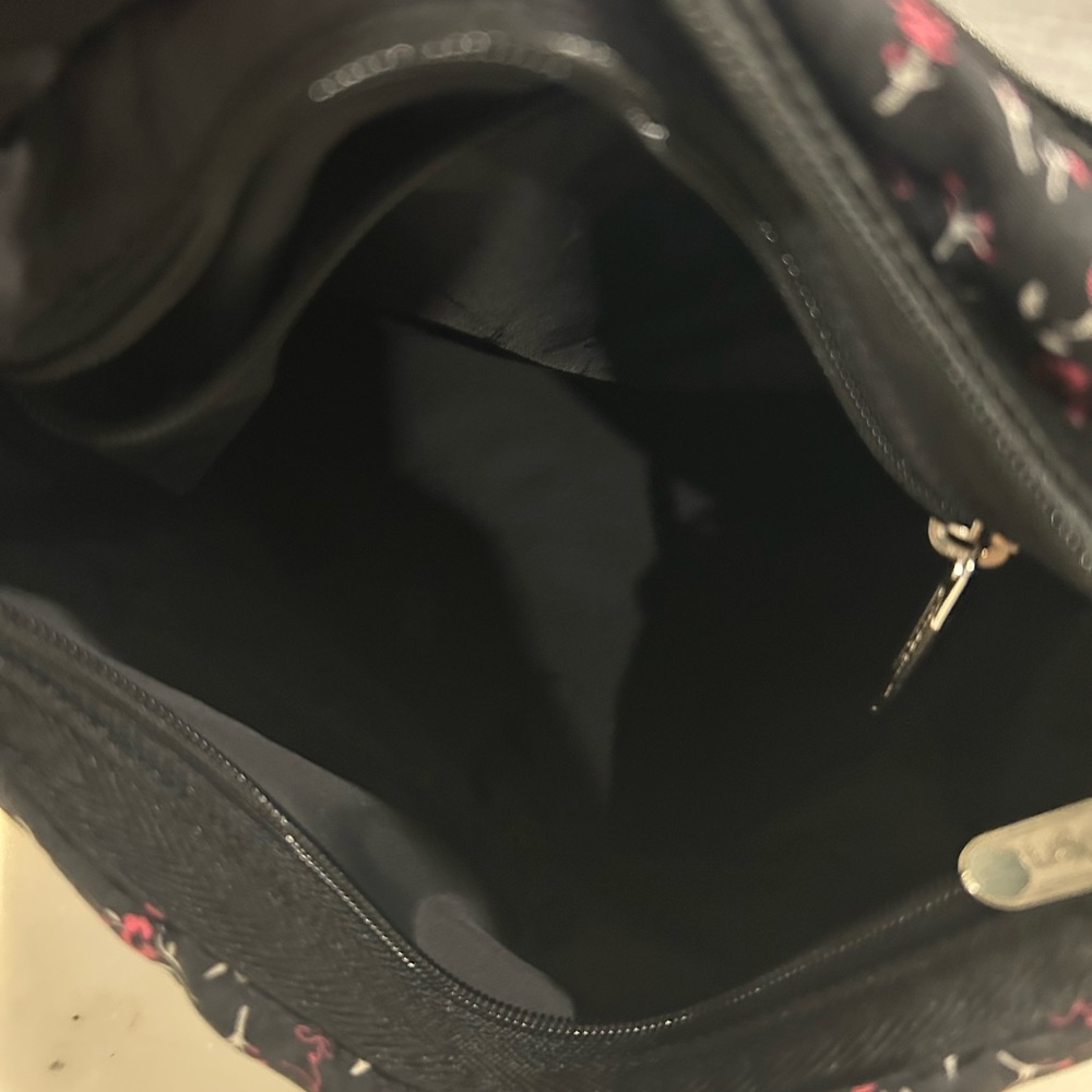 LeSportsac Black and Pink Floral Crossbody Bag - Picture 4 of 5